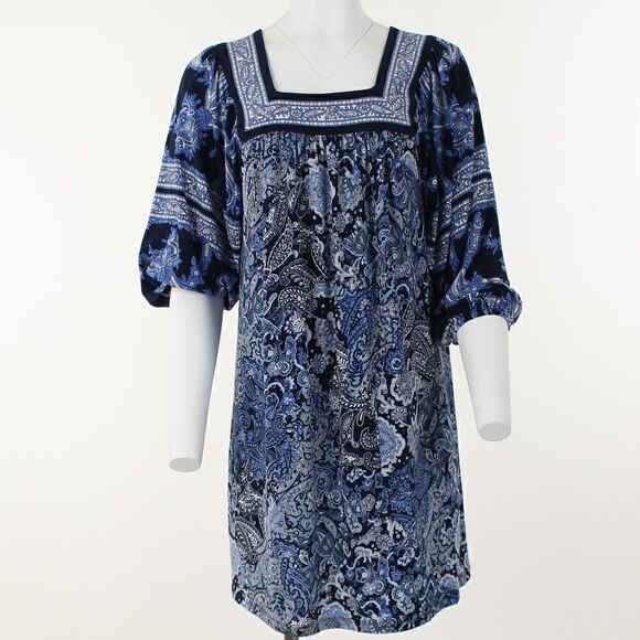 Michael Michael Kors Square-Neck Shift Paisley Printed Dress - Picture 2 of 5